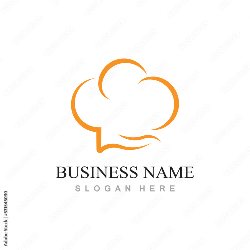 chef hat logo design with vector illustration template chef hat logo design with vector illustration template