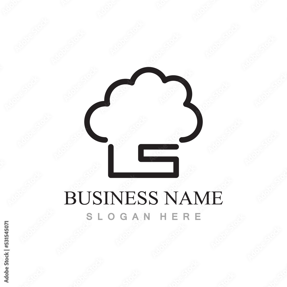 chef hat logo design with vector illustration template chef hat logo design with vector illustration template
