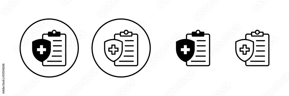 Medical insurance icon vector. health insurance sign and symbol Medical insurance icon vector. health insurance sign and symbol