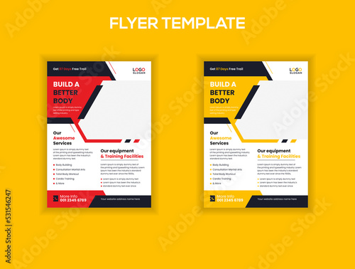 Build a better body fitness gym flyer