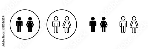 Man and woman icon vector. male and female sign and symbol. Girls and boys