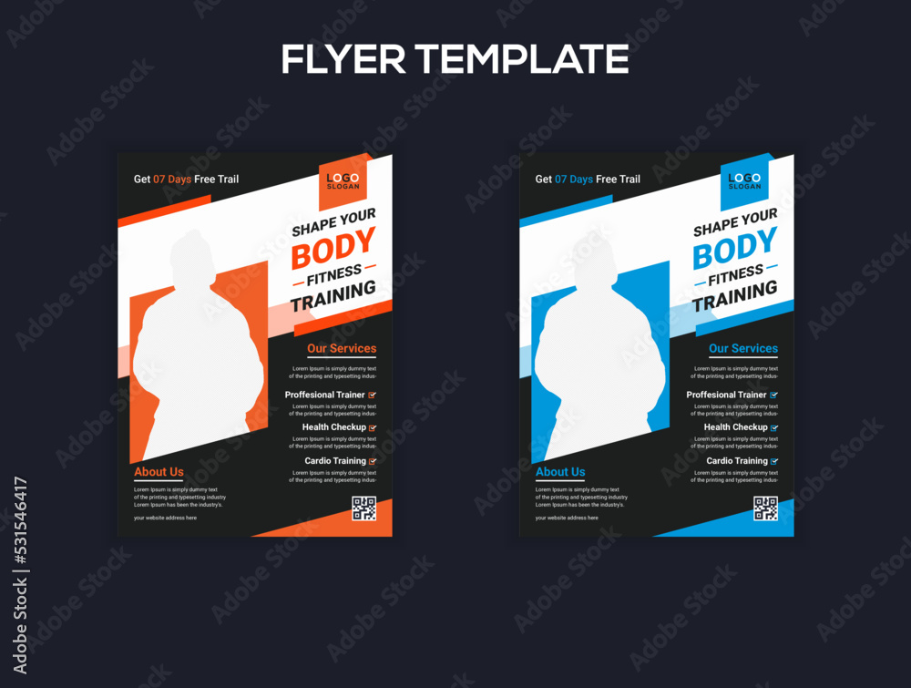 Gym and fitness brochure template Gym and fitness brochure template