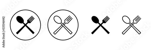 spoon and fork icon vector. spoon, fork and knife icon vector. restaurant sign and symbol