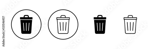 Trash icon vector. trash can icon. delete sign and symbol.
