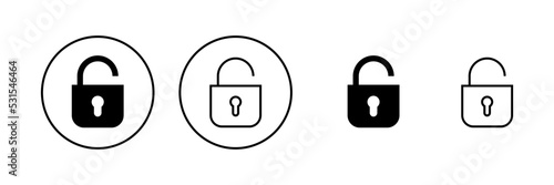 Unlock icon vector. Unlock sign and symbol. unlocked padlock icon