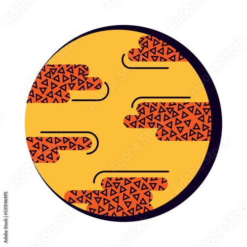 yellow full moon