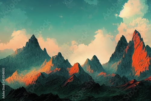 Mountain landscapes for backgrounds v3