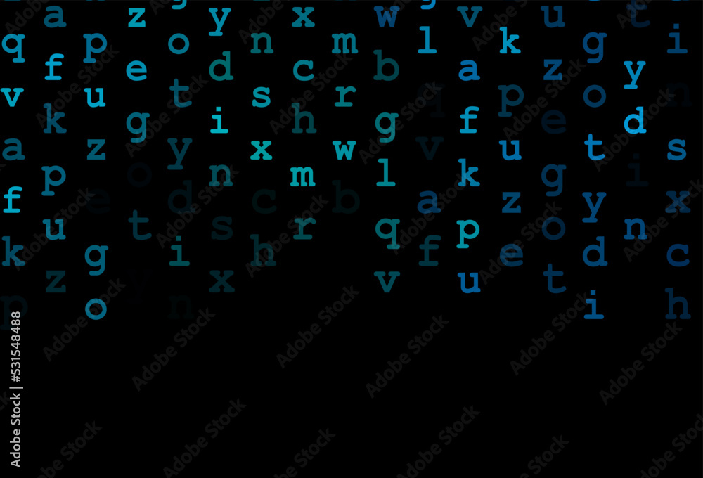 Dark blue vector pattern with ABC symbols. Dark blue vector pattern with ABC symbols.