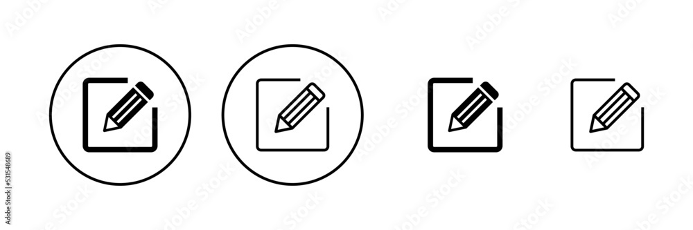 Edit icon vector. edit document sign and symbol. edit text icon. pencil. sign up Edit icon vector. edit document sign and symbol. edit text icon. pencil. sign up