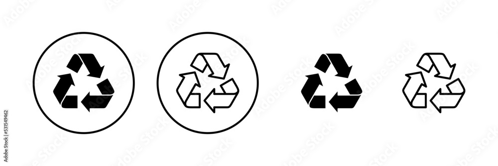PrintRecycle icon vector. Recycling sign and symbol. PrintRecycle icon vector. Recycling sign and symbol.