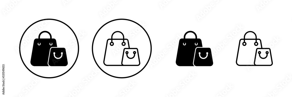 Shopping bag icon vector. shopping sign and symbol Shopping bag icon vector. shopping sign and symbol