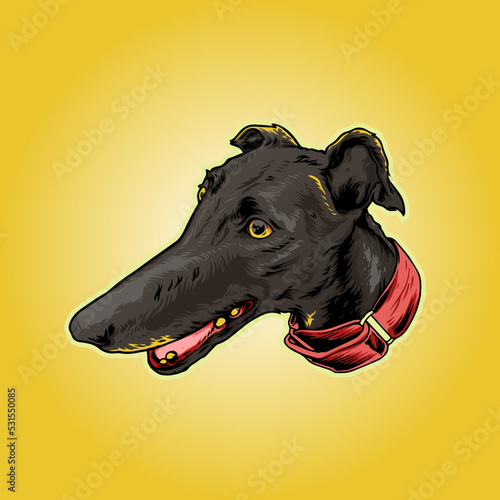 illustration of a greyhounds dog