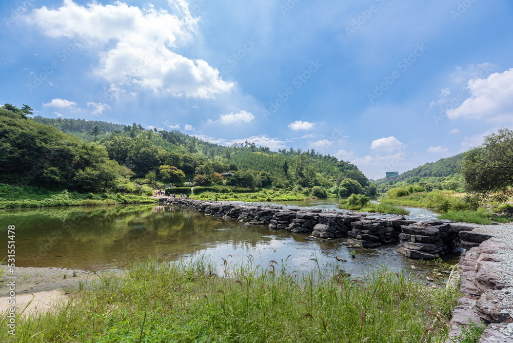 진천 농다리의 전경 진천 농다리의 전경