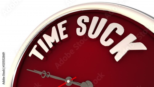 Time Suck Wasted Moments Seconds Hours Minutes Clock Looping 3d Animation photo