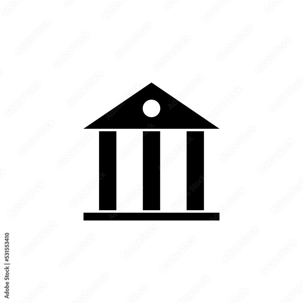 Bank icon vector for web and mobile app. Bank sign and symbol, museum, university Bank icon vector for web and mobile app. Bank sign and symbol, museum, university