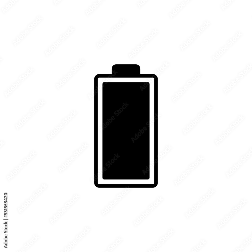 Battery icon vector for web and mobile app. battery charging sign and symbol. battery charge level Battery icon vector for web and mobile app. battery charging sign and symbol. battery charge level