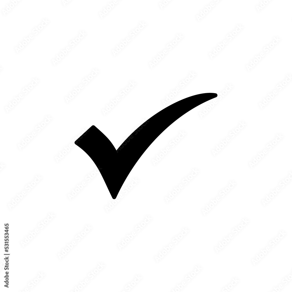 Check mark icon vector for web and mobile app. Tick mark sign and symbol Check mark icon vector for web and mobile app. Tick mark sign and symbol