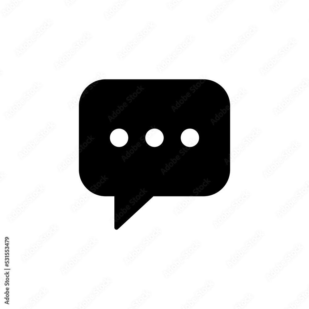Chat icon vector for web and mobile app. speech bubble sign and symbol. comment icon. message Chat icon vector for web and mobile app. speech bubble sign and symbol. comment icon. message