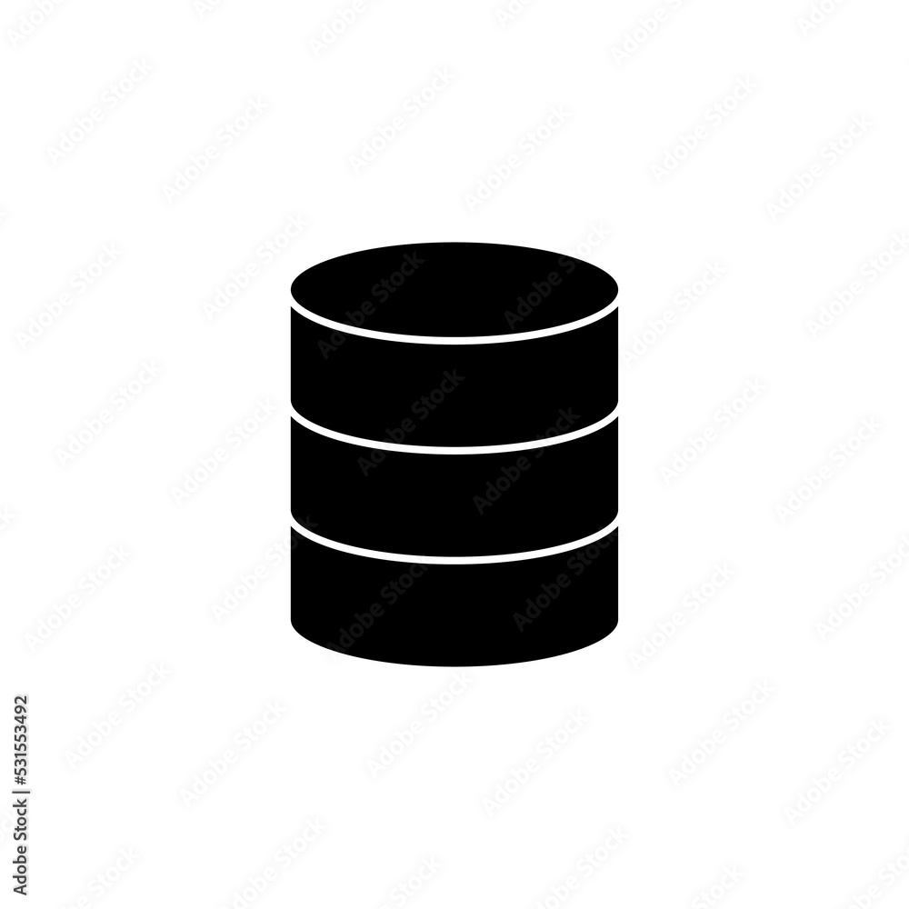 Database icon vector for web and mobile app. database sign and symbol Database icon vector for web and mobile app. database sign and symbol