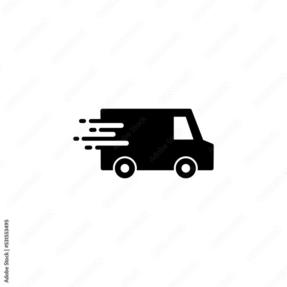 Delivery truck icon vector for web and mobile app. Delivery truck sign and symbol. Shipping fast delivery icon