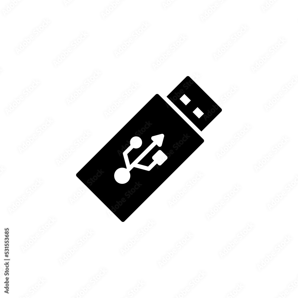 Usb icon vector for web and mobile app. Flash disk sign and symbol. flash drive sign. Usb icon vector for web and mobile app. Flash disk sign and symbol. flash drive sign.