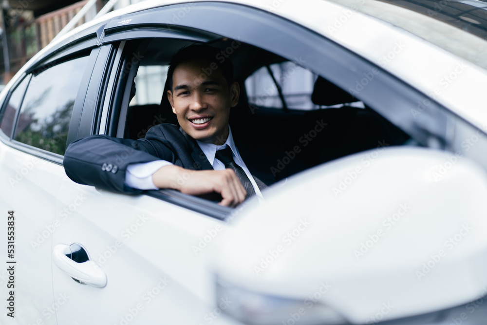 Car dealer man. Auto dealership and rental concept. Car dealer man. Auto dealership and rental concept.