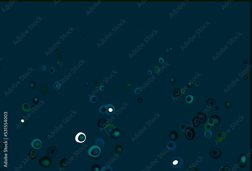 Light Blue, Green vector background with bubbles.