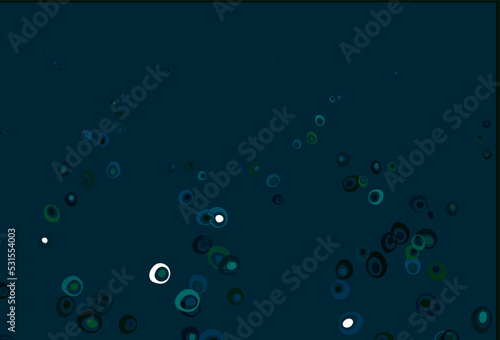 Light Blue, Green vector background with bubbles.