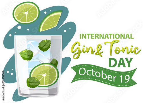International gin and tonic day logo design