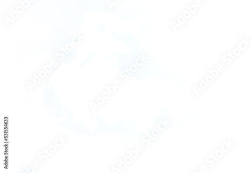 White fluffy cloud overlay isolated cutout on transparent