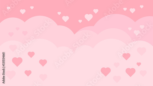 love clouds pink background