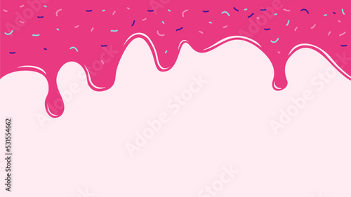 melting strawberry ice cream background
