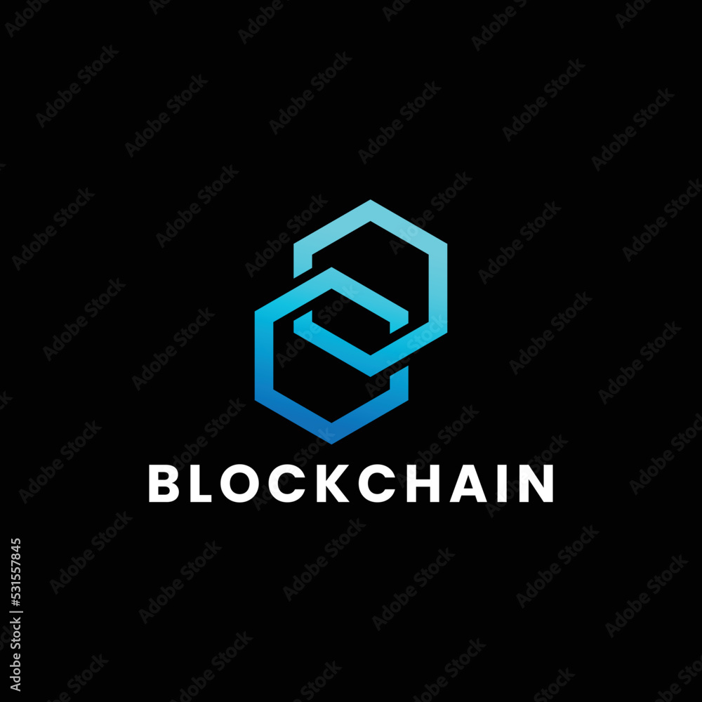 modern block chain technology logo design modern block chain technology logo design