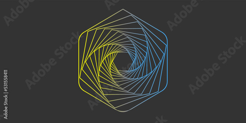 Geometric Line Art Abstract Background. Colorful Texture