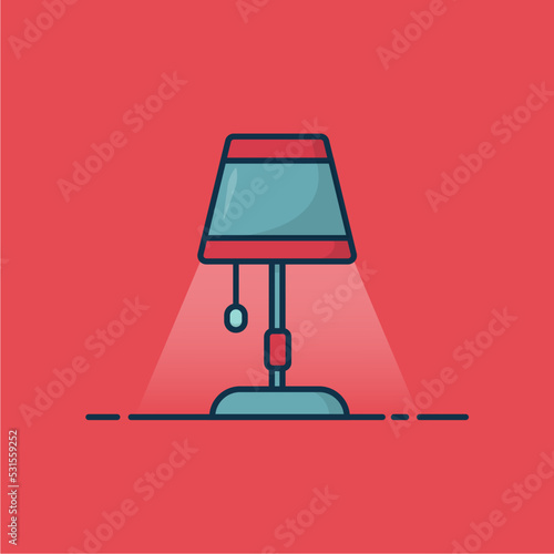 Flat Lamp Illustration Design