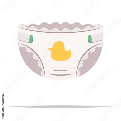 Baby diaper vector isolated illustration