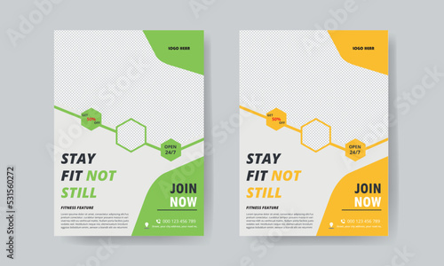 Gym Flyer Layouts A4 two different color