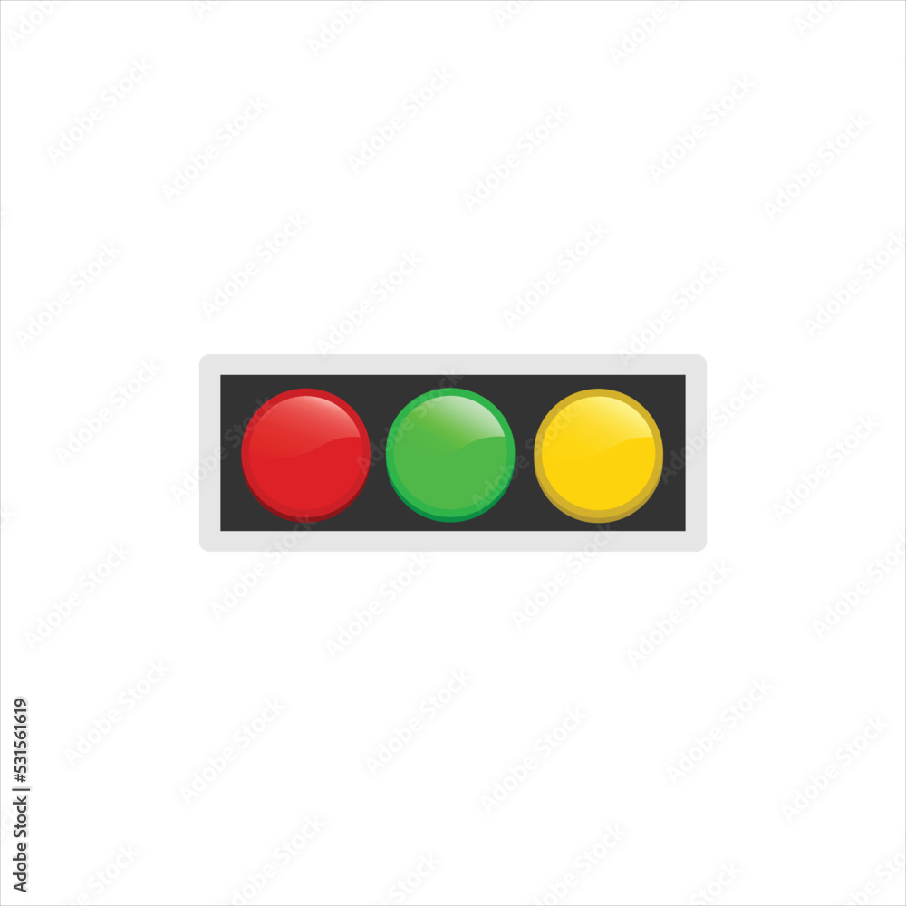 cartoon vector illustration of traffic signs, traffic light poles. flat style icon, clip art. cartoon vector illustration of traffic signs, traffic light poles. flat style icon, clip art.