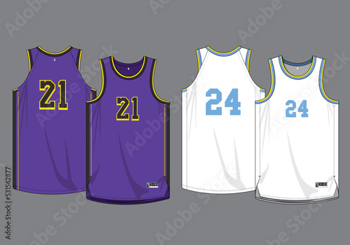 Basketball jersey template vector mockup