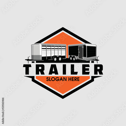 trailer logo design, illustration of a trailer
