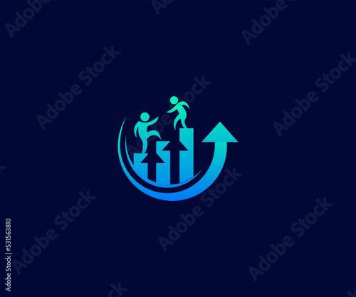 financial advice logo Vector Template Abstract Monogram Symbol