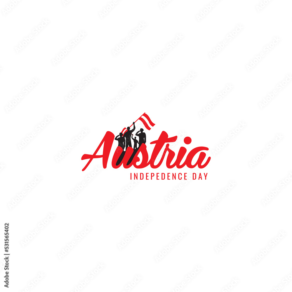 Fototapeta premium Austrian Independence Day design logo