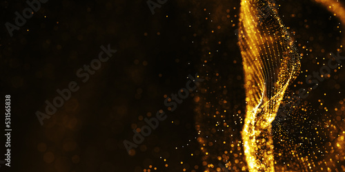 Abstract gold particles wallpaper
