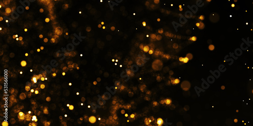 Luxury gold particles glowing effect background