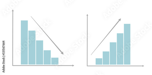 The correlation factor in x and y axis were compared and analyzed that represent in column chart or graph. The analytical target were showed decrease and increase followed by arrow.
