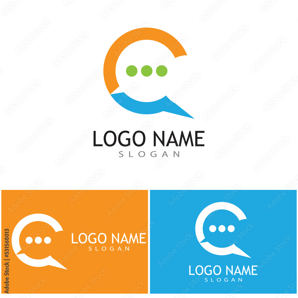 Speech bubble Logo template vector illustration Speech bubble Logo template vector illustration