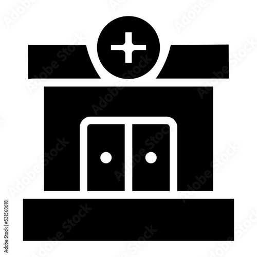 clinic glyph icon