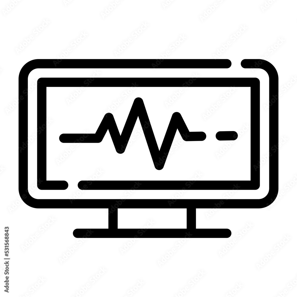 cardiogram line icon cardiogram line icon