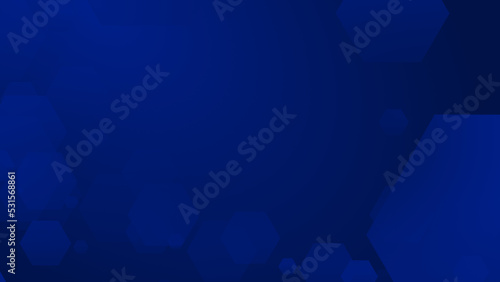 Abstract blue hexagon geometric pattern technology background.