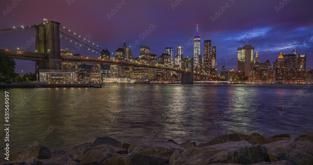 On a mid Summer's waining twilight, New York City offered some incredible views from shores of Brooklyn.